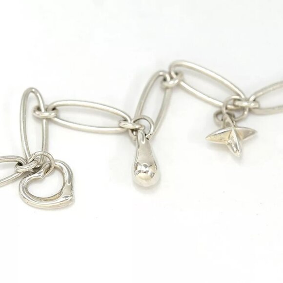 Tiffany & Co. Dove Teardrop Bean Heart Bracelet 6.7" Silver 925 Auth w/Bag - Picture 9 of 16